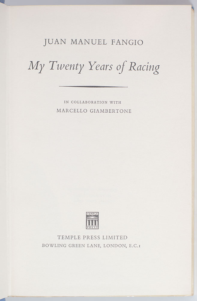 My Twenty Years of Racing.
