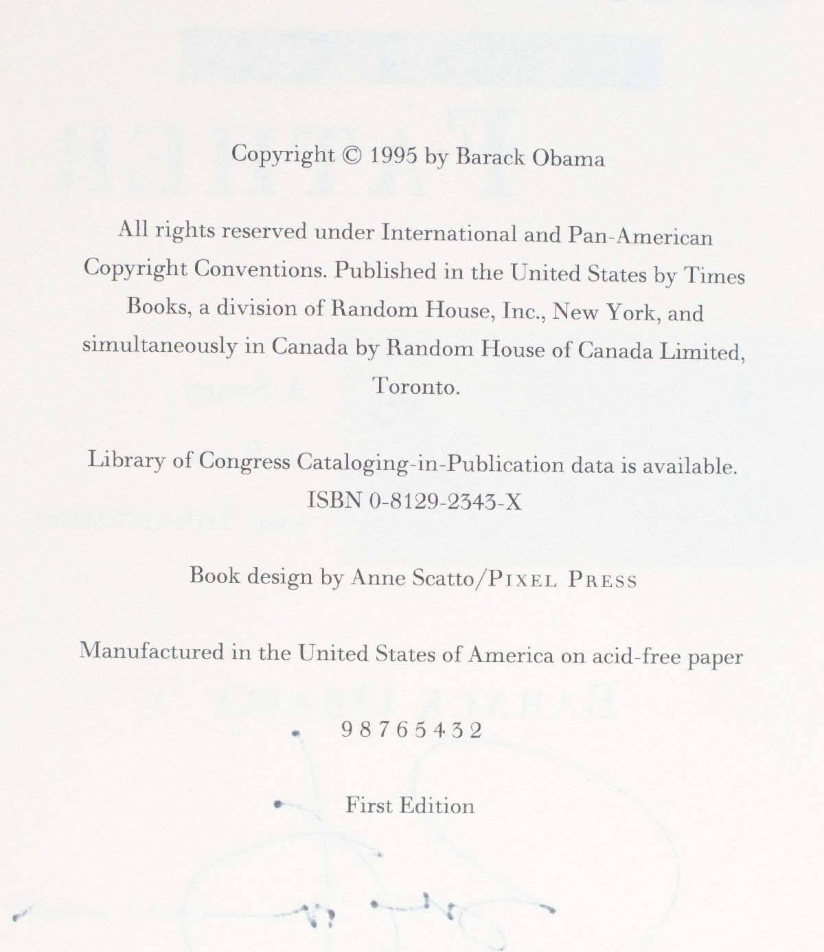 Dreams From My Father: A Story of Race and Inheritance.