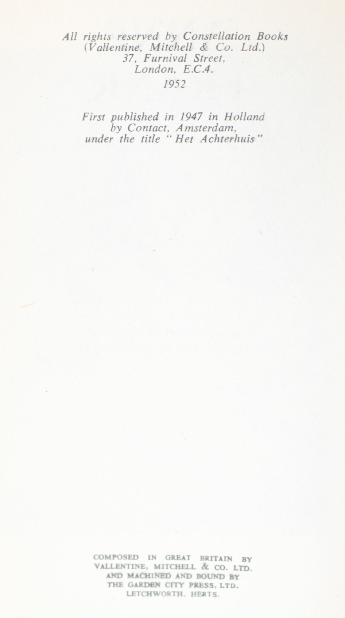 Anne Frank: The Diary of a Young Girl.