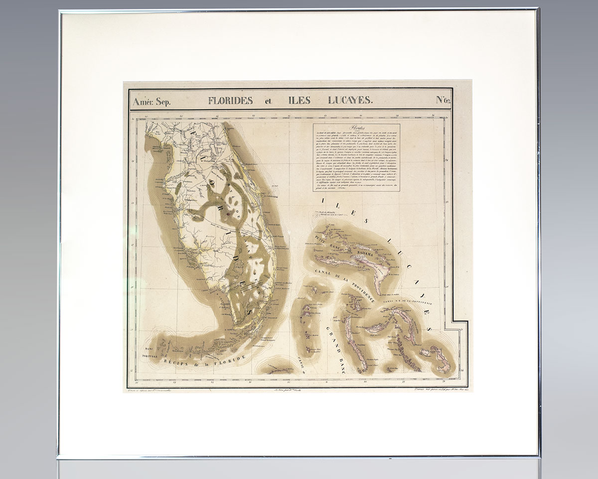 Amérique Septentrionale. Florides et Iles Lucayes. No. 62. [Map of Florida and the Bahamas].