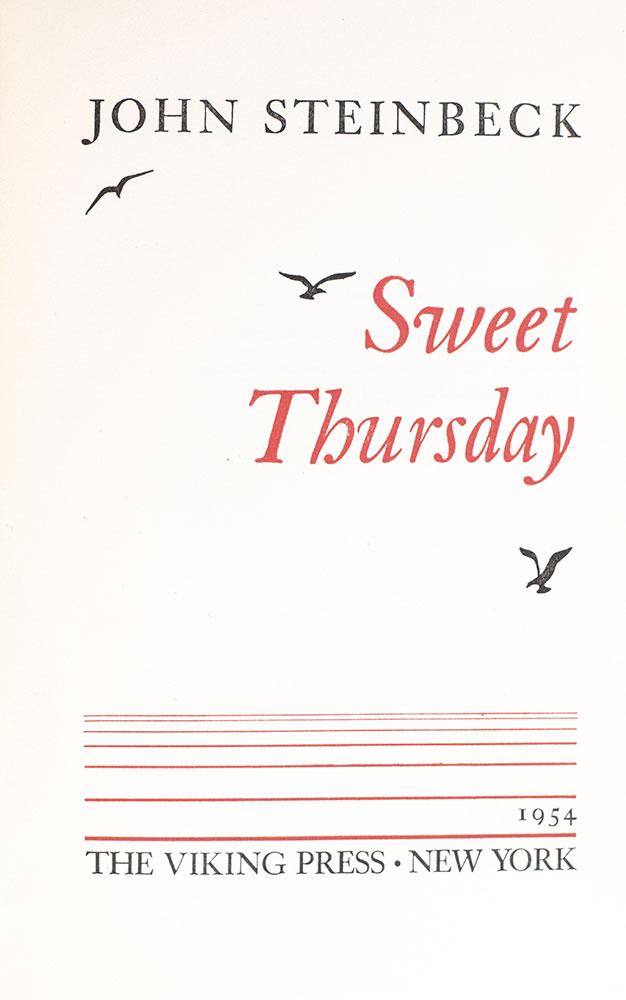 Sweet Thursday.