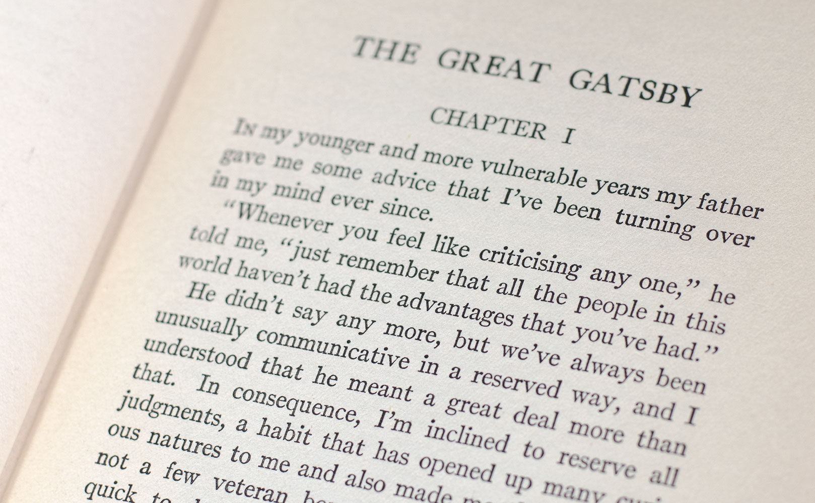 The Great Gatsby.