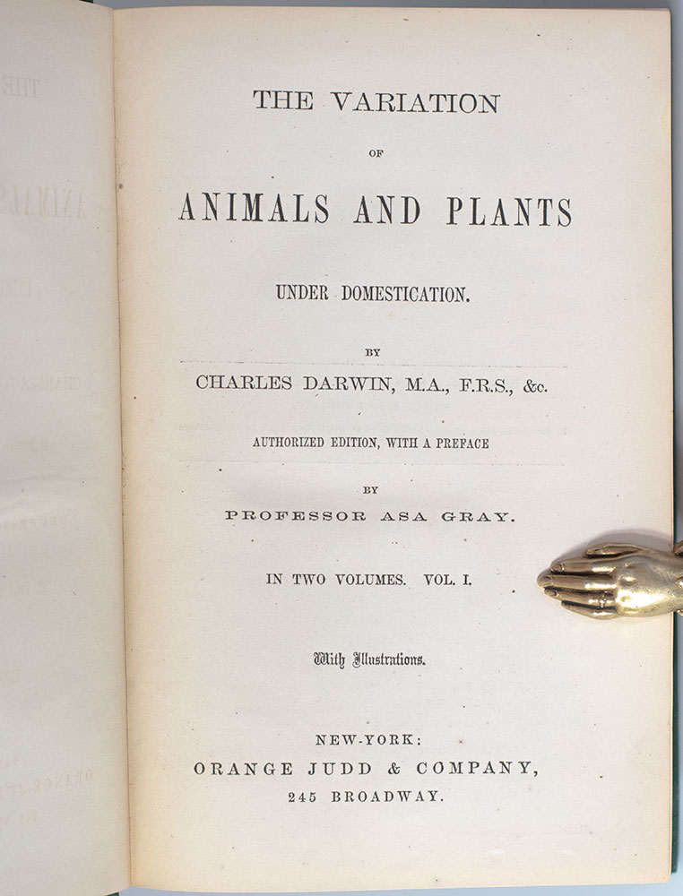 The Variation of Animals and Plants Under Domestication.