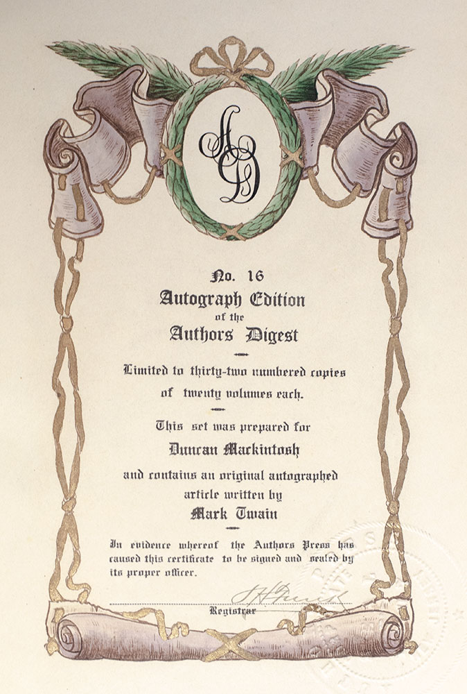 Author's Digest: The World's Great Stories in Brief, Prepared by a Staff of Literary Experts, with the Assistance of Many Living Novelists.