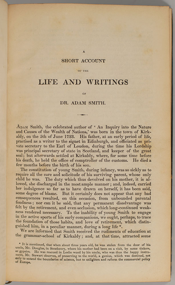 An Inquiry into the Nature and Causes of the Wealth of Nations.