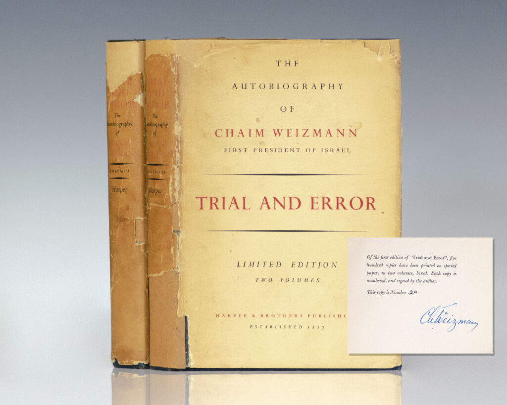 Trial and Error: The Autobiography of Chaim Weizmann.