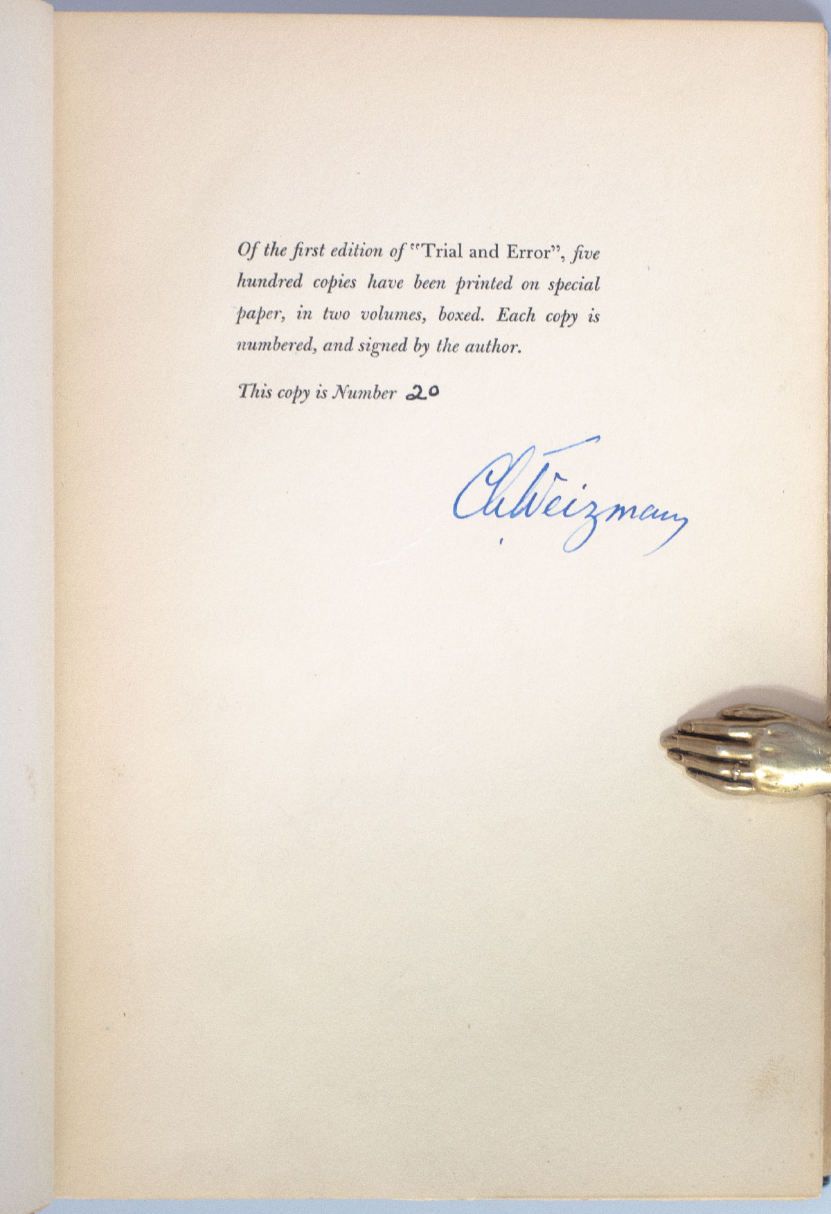 Trial and Error: The Autobiography of Chaim Weizmann.