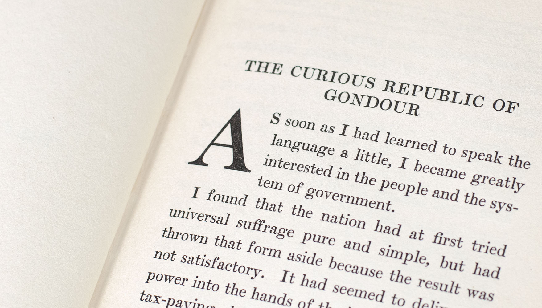 The Curious Republic of Gondour and Other Whimsical Sketches.