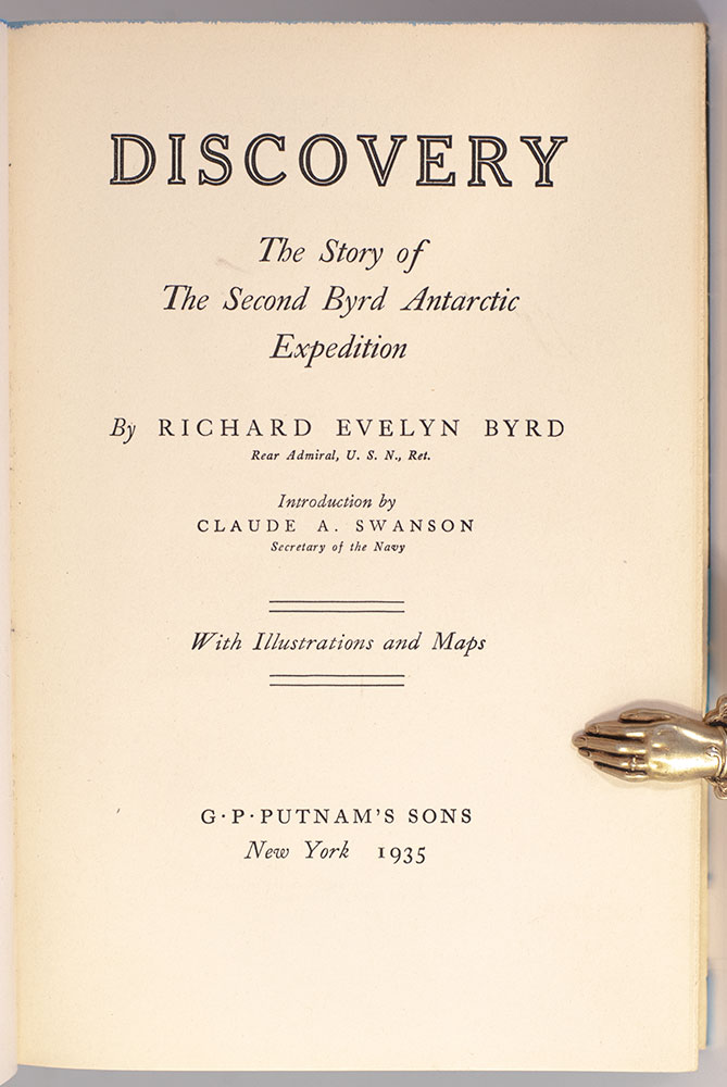 Discovery: The Story of the Second Byrd Antarctic Expedition.