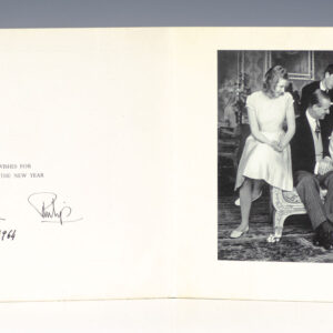 Queen Elizabeth II and Prince Philip Signed Royal 1964 Christmas Card.