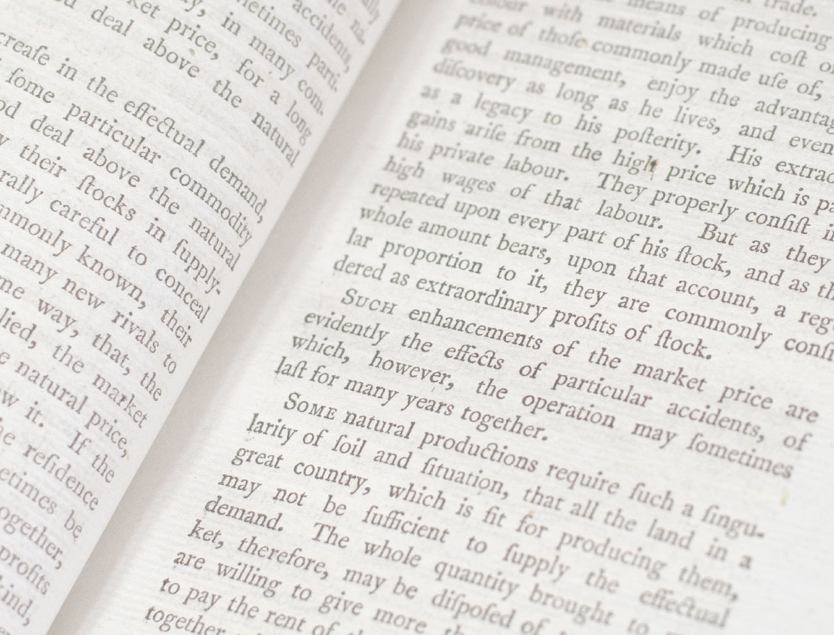 An Inquiry into the Nature and Causes of the Wealth of Nations.