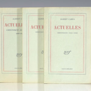 Actuelles Chroniques 1944-1948; Actuelles Chroniques 1948-1953; Actuelles, III Chronique Algerienne 1939-1958.