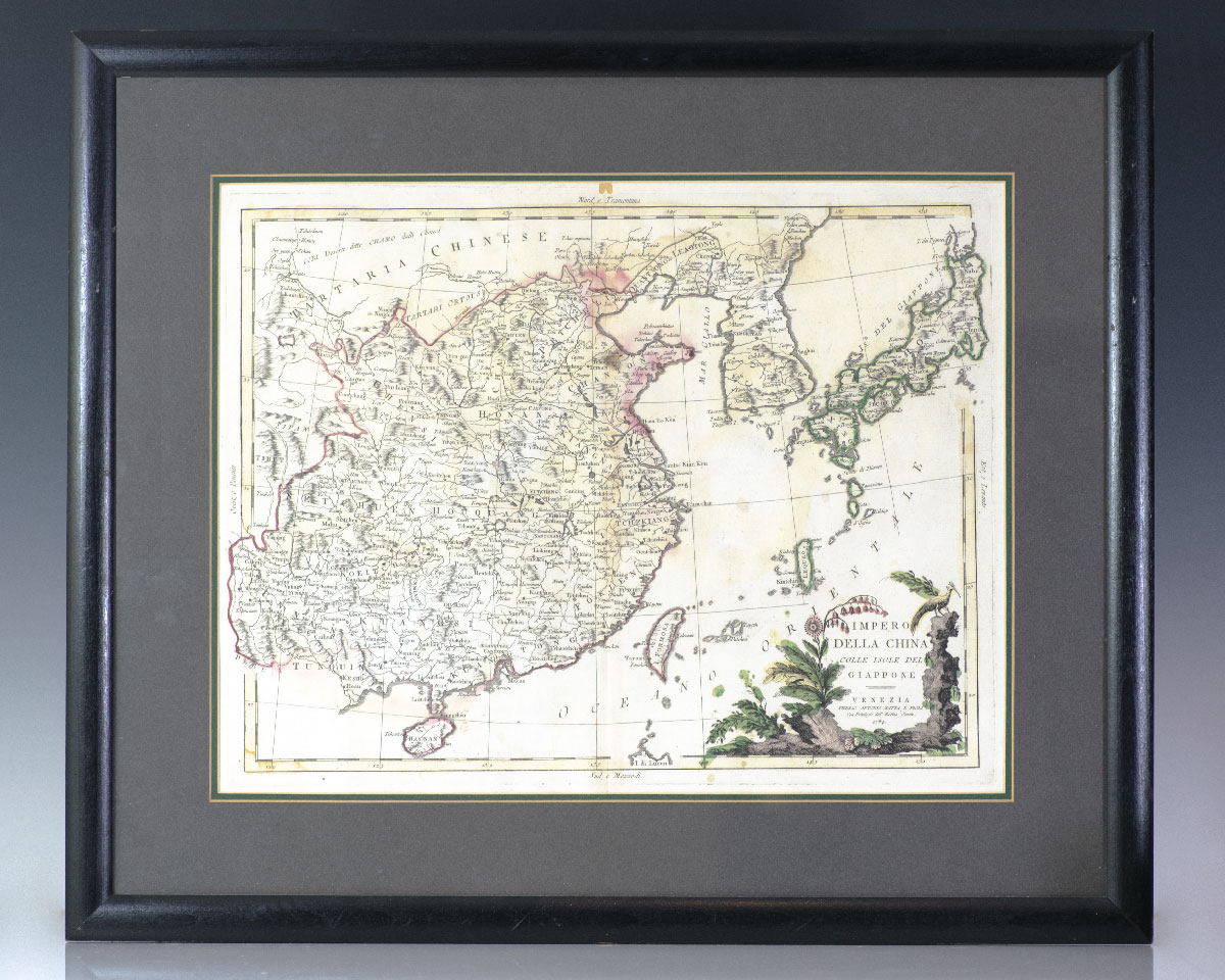Impero Della China Colle Isole Del Giappone. [Eighteenth Century Antonio Zatta Map of the Empire Of China and Islands Of Japan]