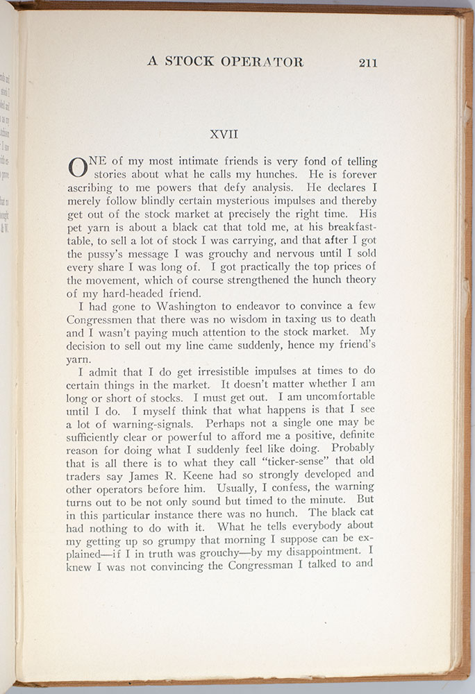 Reminiscences Of A Stock Operator.