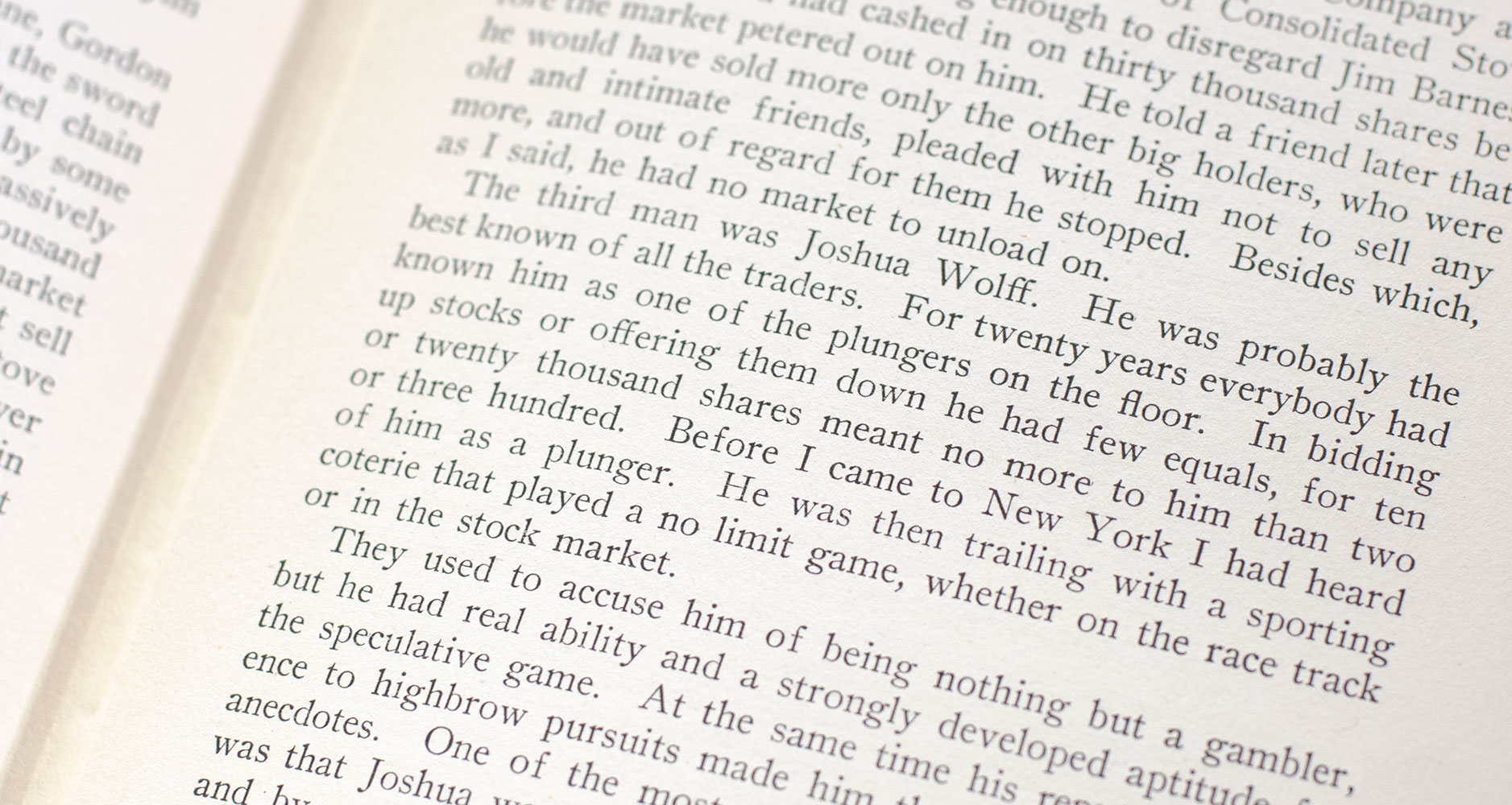 Reminiscences Of A Stock Operator.