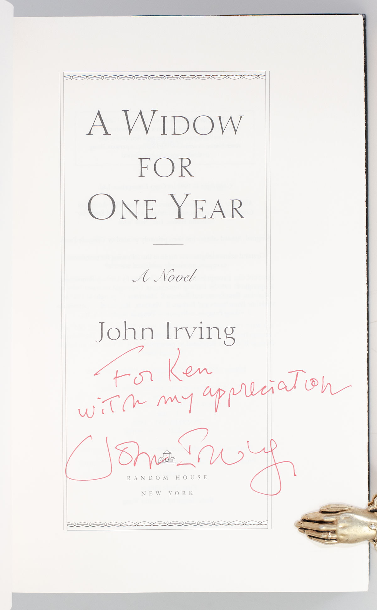 A Widow for One Year.