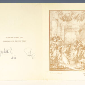 Queen Elizabeth II and Prince Philip Signed Royal 1963 Christmas Card.