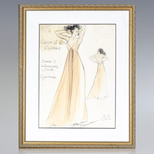 Dance a Little Closer: Donald Brooks Original Pencil and Watercolor Drawing.