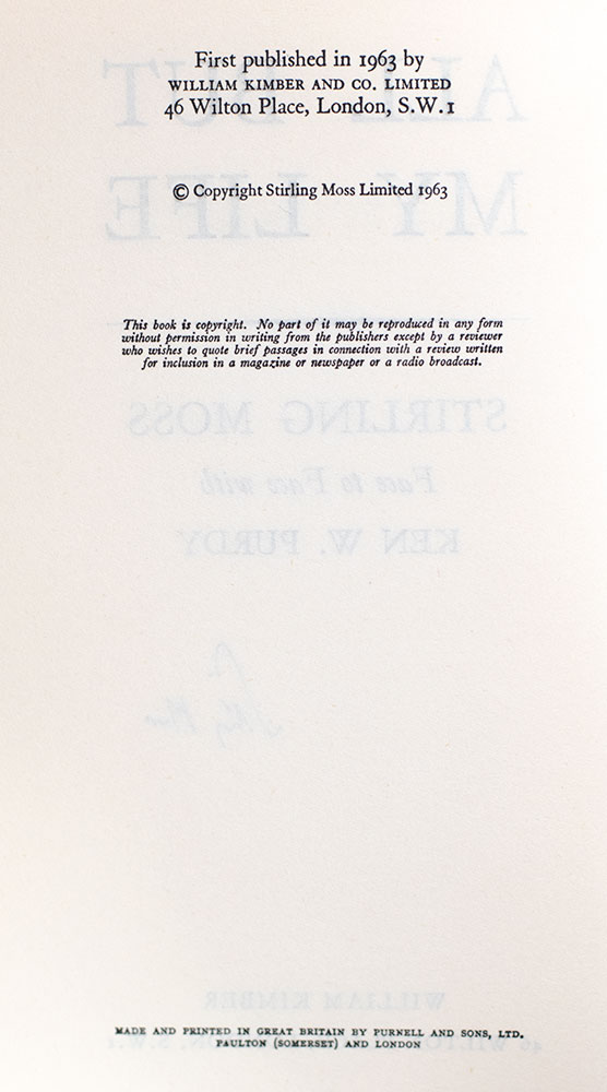 All But My Life: Face To Face With Ken W. Purdy.