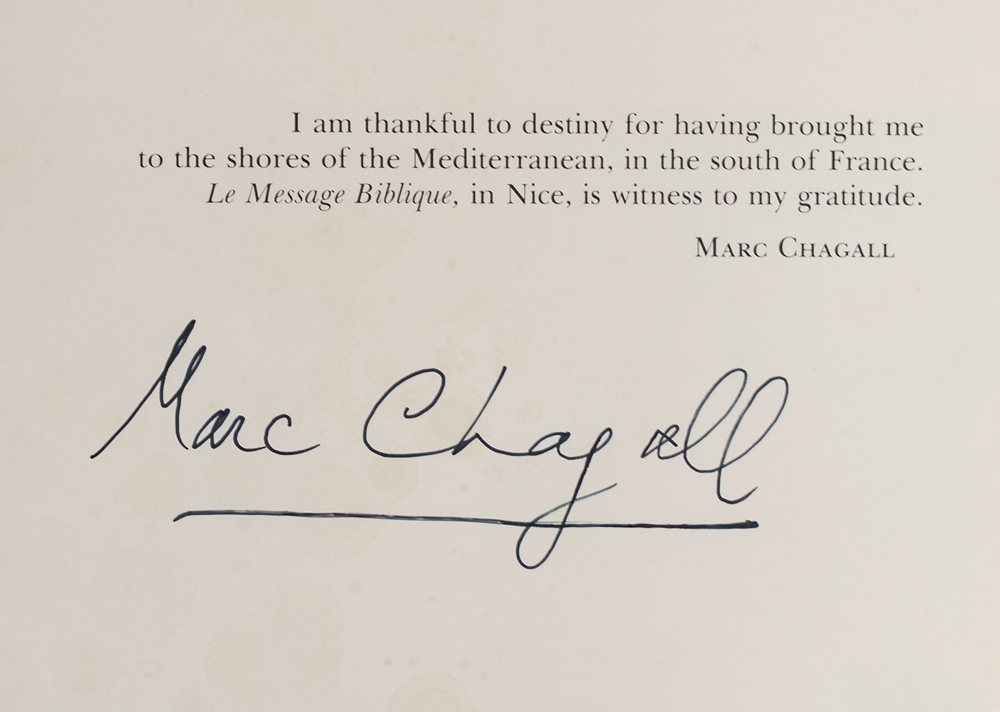 Chagall's World: Reflections from the Mediterranean.