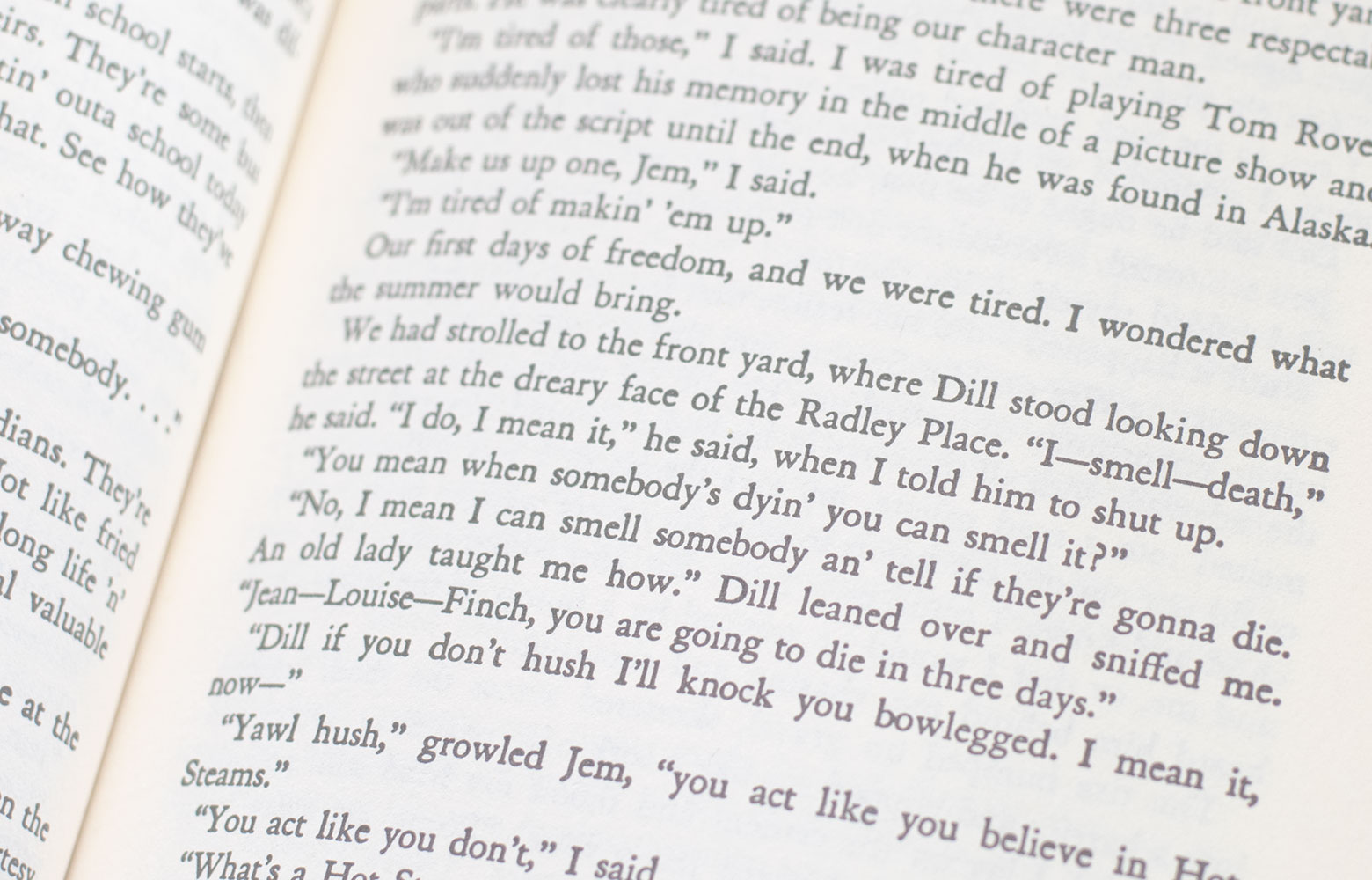 To Kill A Mockingbird.