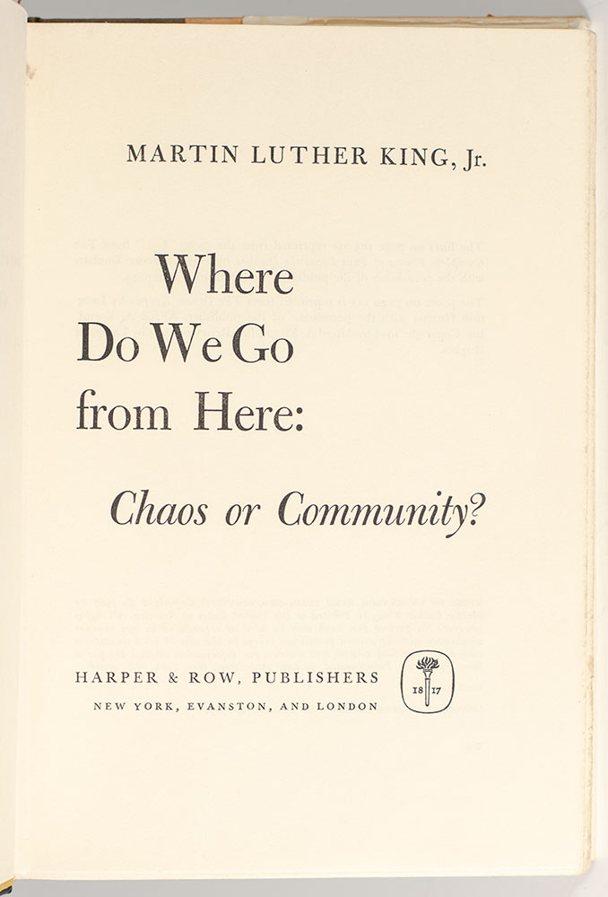 Where Do We Go From Here: Chaos or Community?