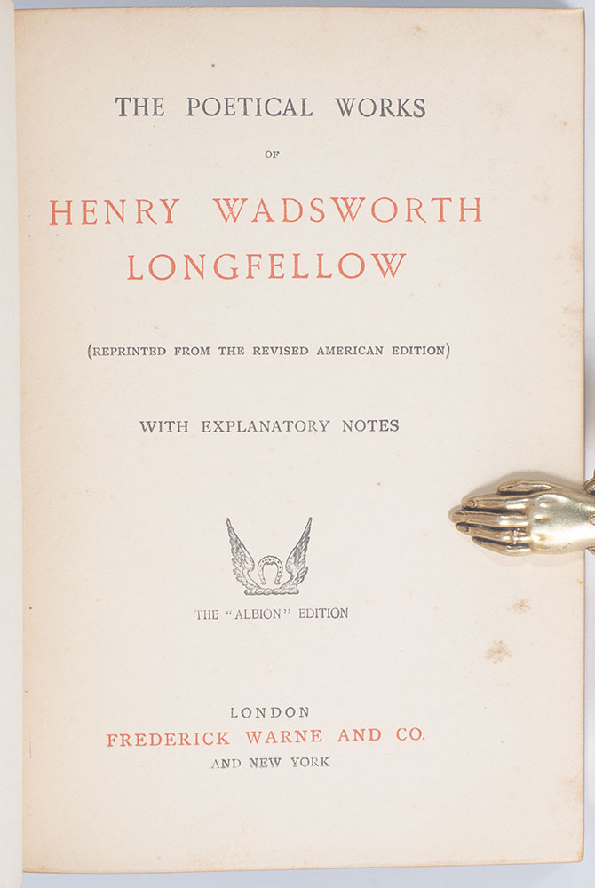The Poetical Works of Henry Wadsworth Longfellow.