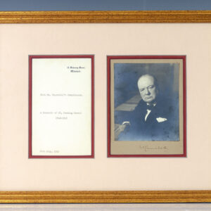 Winston S. Churchill Signed Walter Stoneman Photograph.