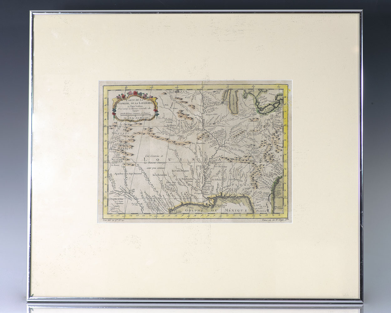 Carte de la Floride, de la Louisiane, et Pays Voisins. [18th Century Map of Florida, Louisiana, and Neighboring Countries. To be used in the General History of Travel].