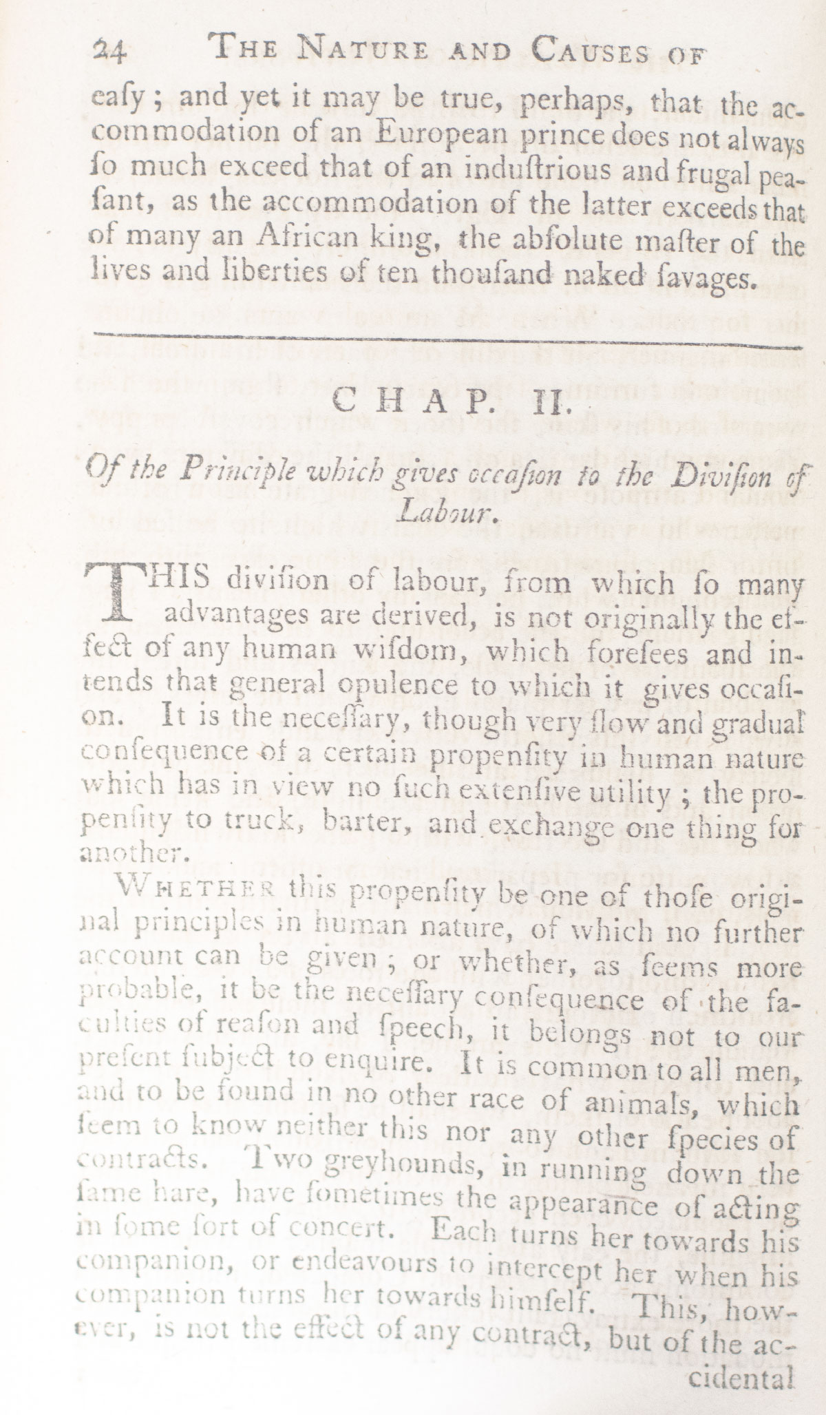 An Inquiry into the Nature and Causes of the Wealth of Nations.