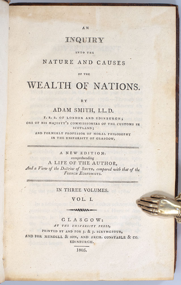 An Inquiry Into the Nature and Causes of the Wealth of Nations.