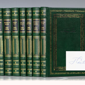 The Jimmy Carter Signed Library. Seven Volumes: Always a Reckoning and Other Poems; The Blood of Abraham; Turning Point; An Outdoor Journal; A Government as Good as its People; Why Not the Best?; Everything to Gain.