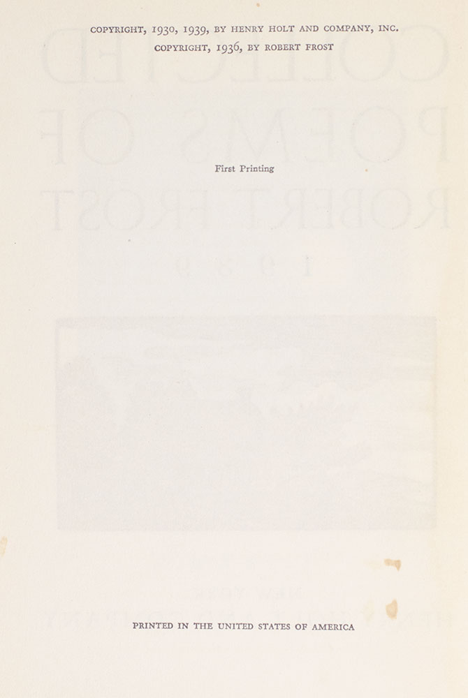 Collected Poems of Robert Frost.