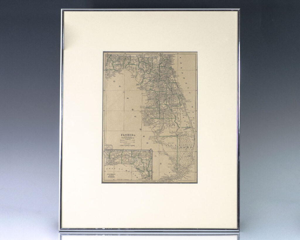 19th Century American Map of Florida.