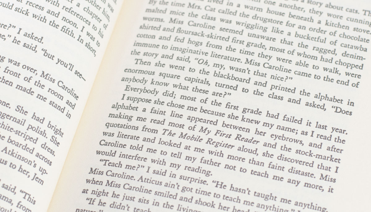 To Kill A Mockingbird.