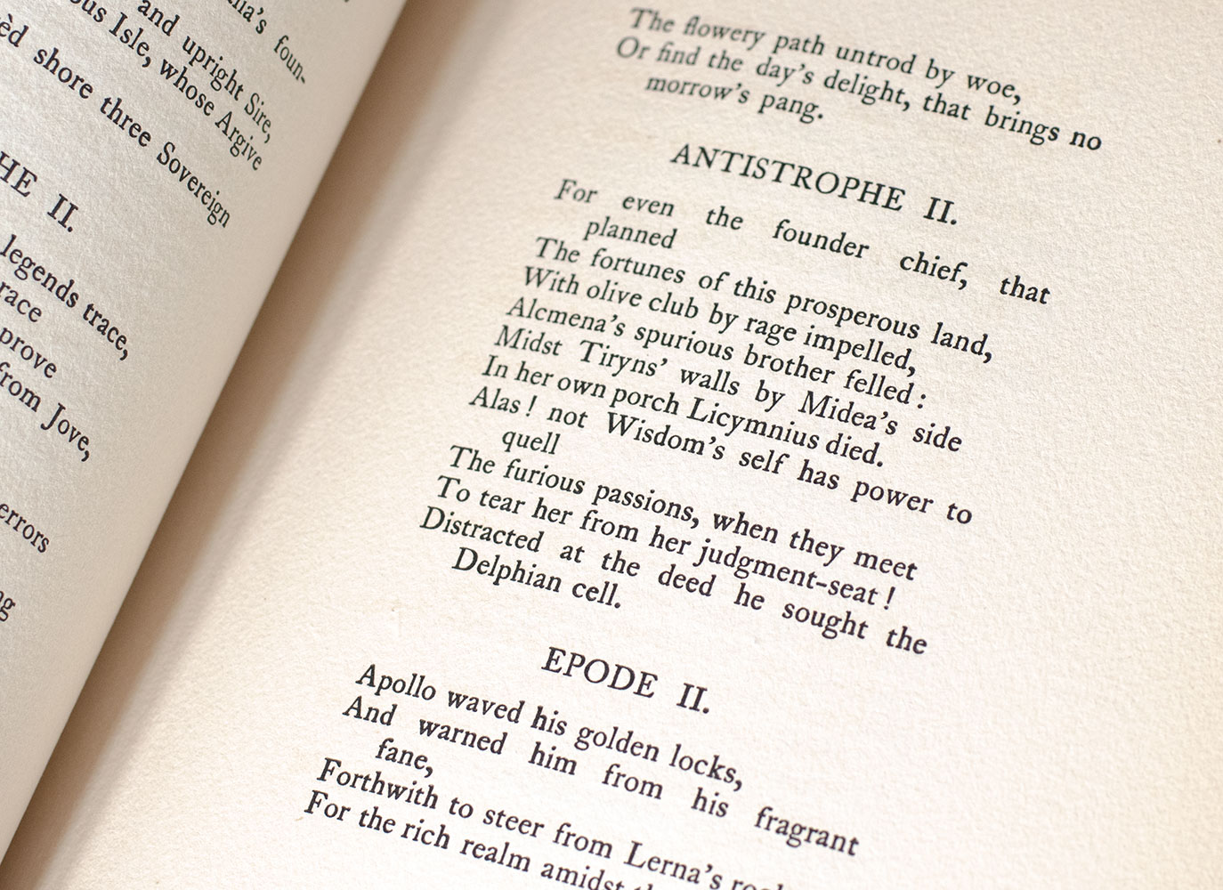 The Breviary Treasures: Wisdom of the Emperor Marcus Aurelius; Sayings of Epictetus; Selections from Aristophanes and Lucian; The Story of Odysseus in the Land of the Phaeacians; The Satires of Horace; The Eclogues of Vergil; Selections from the Gesta Romanorum; Odes of Anacreon Anacreontics; The Olympic and Pythian Odes of Pindar.