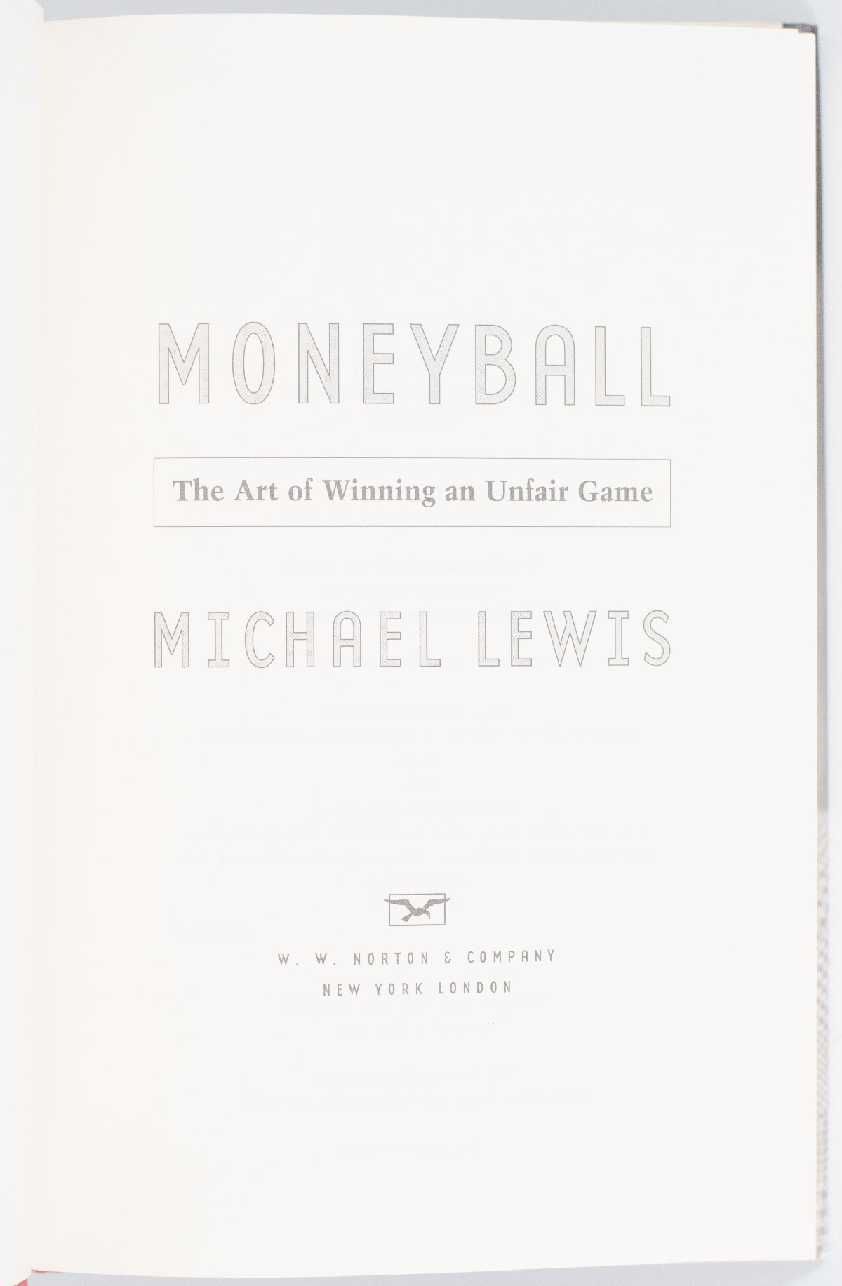 Moneyball: The Art of Winning an Unfair Game.