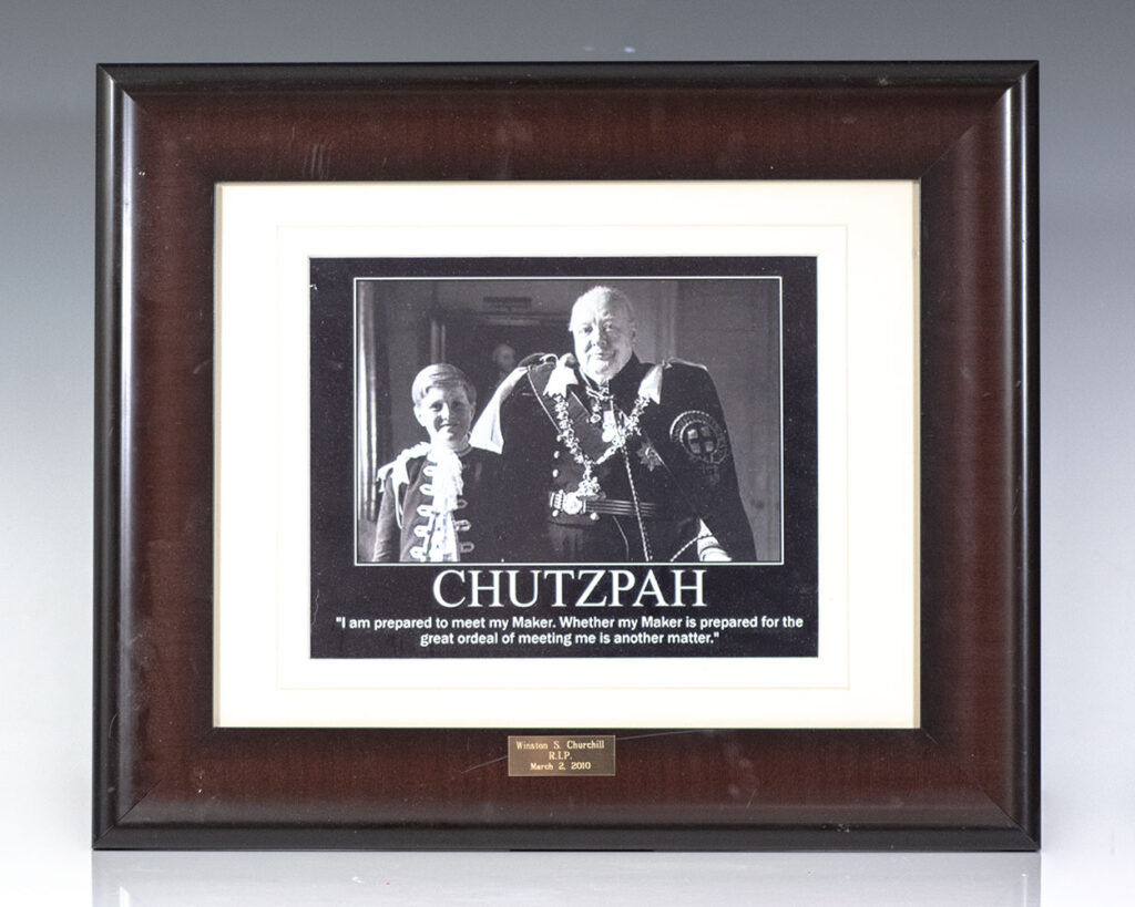 Winston S. Churchill Framed Epitaph.