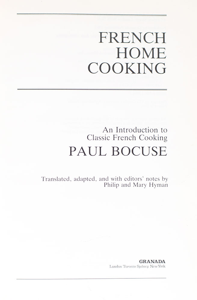 French Home Cooking.