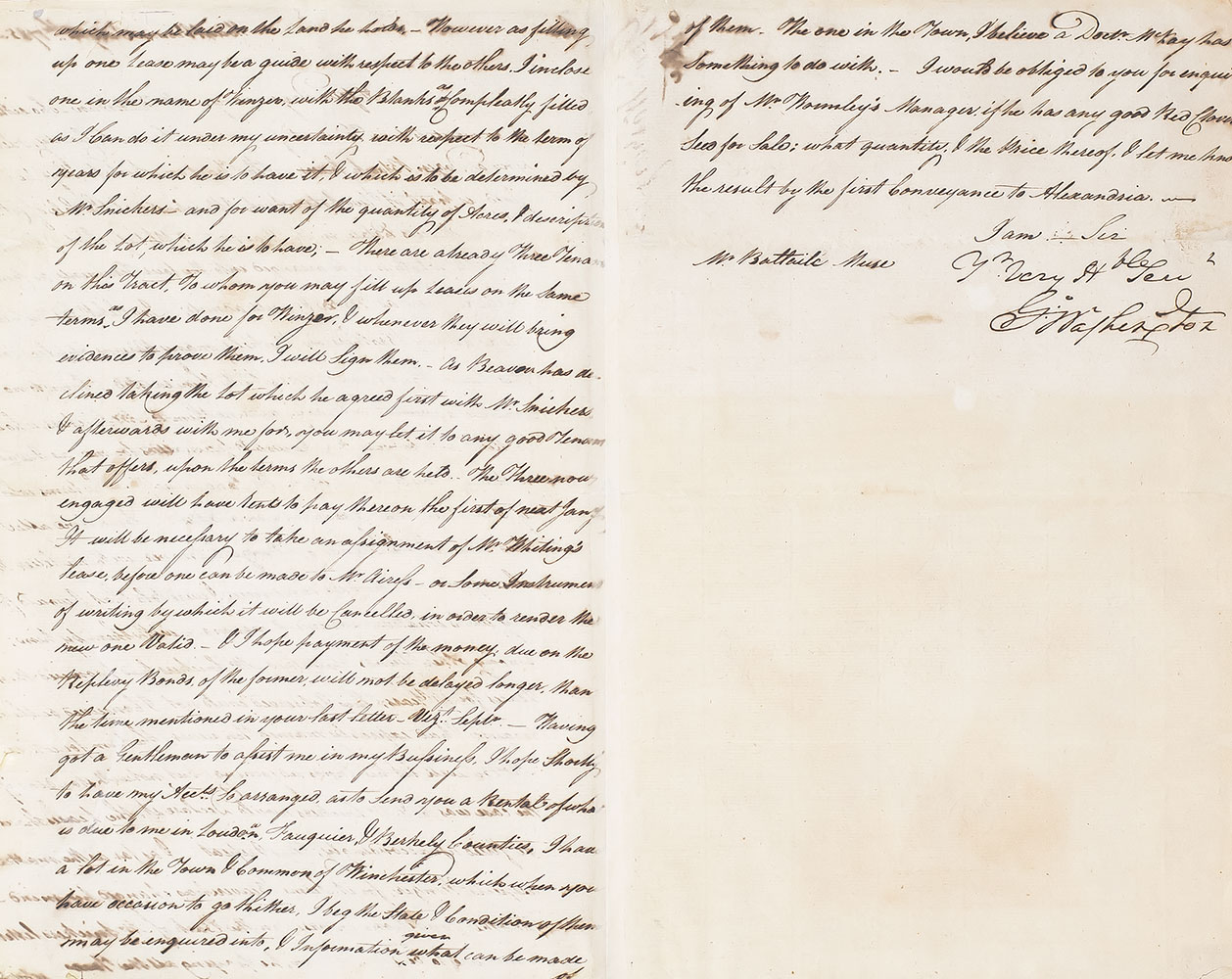 George Washington Autograph Letter Signed.