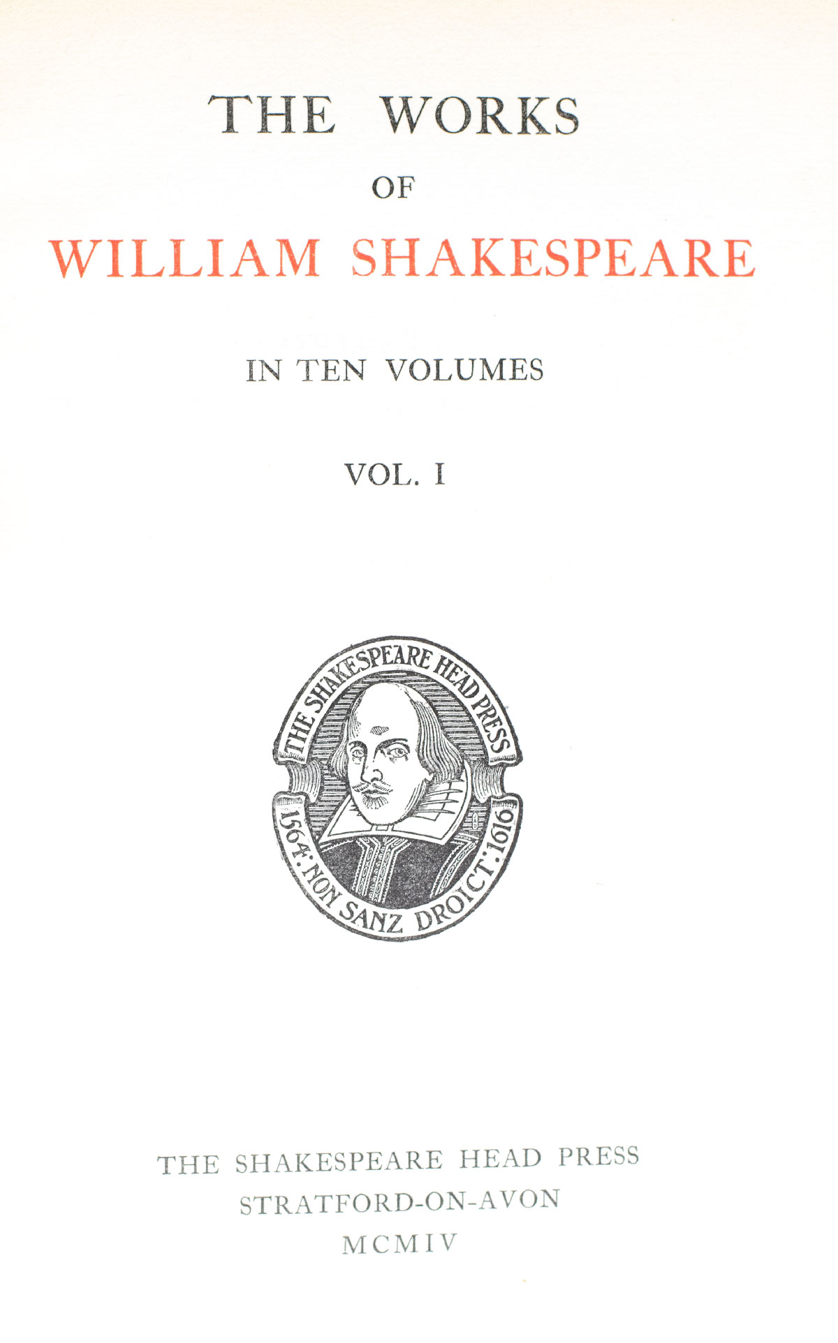 The Works of William Shakespeare.