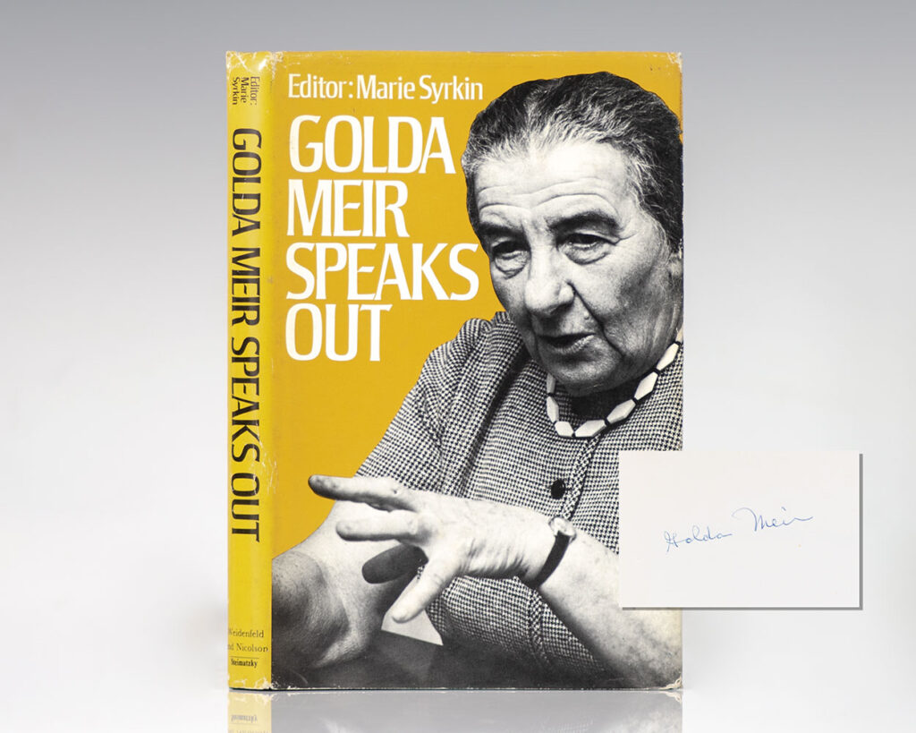 Golda Meir Speaks Out.