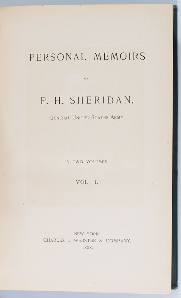 Personal Memoirs of P.H. Sheridan.