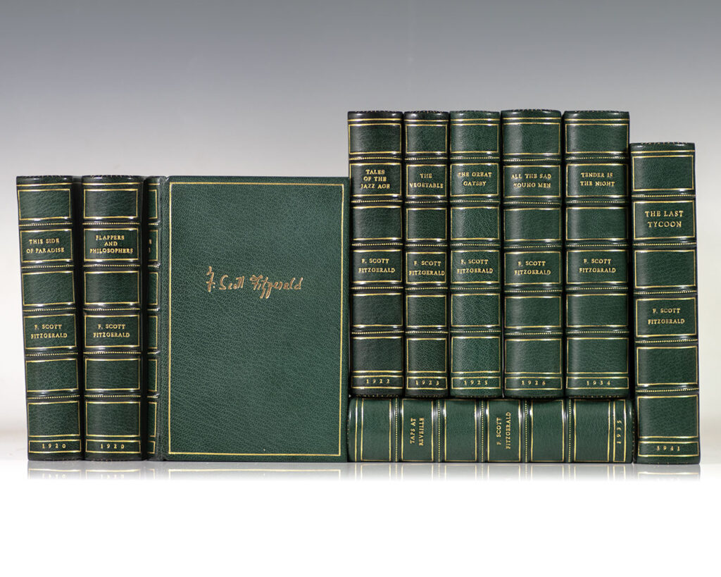 The Works of F. Scott Fitzgerald. This Side of Paradise, Flappers and Philosophers, Tales of the Jazz Age, The Beautiful and Damned, The Vegetable, The Great Gatsby, All the Sad Young Men, Taps at Reveille, Tender is the Night, The Last Tycoon.