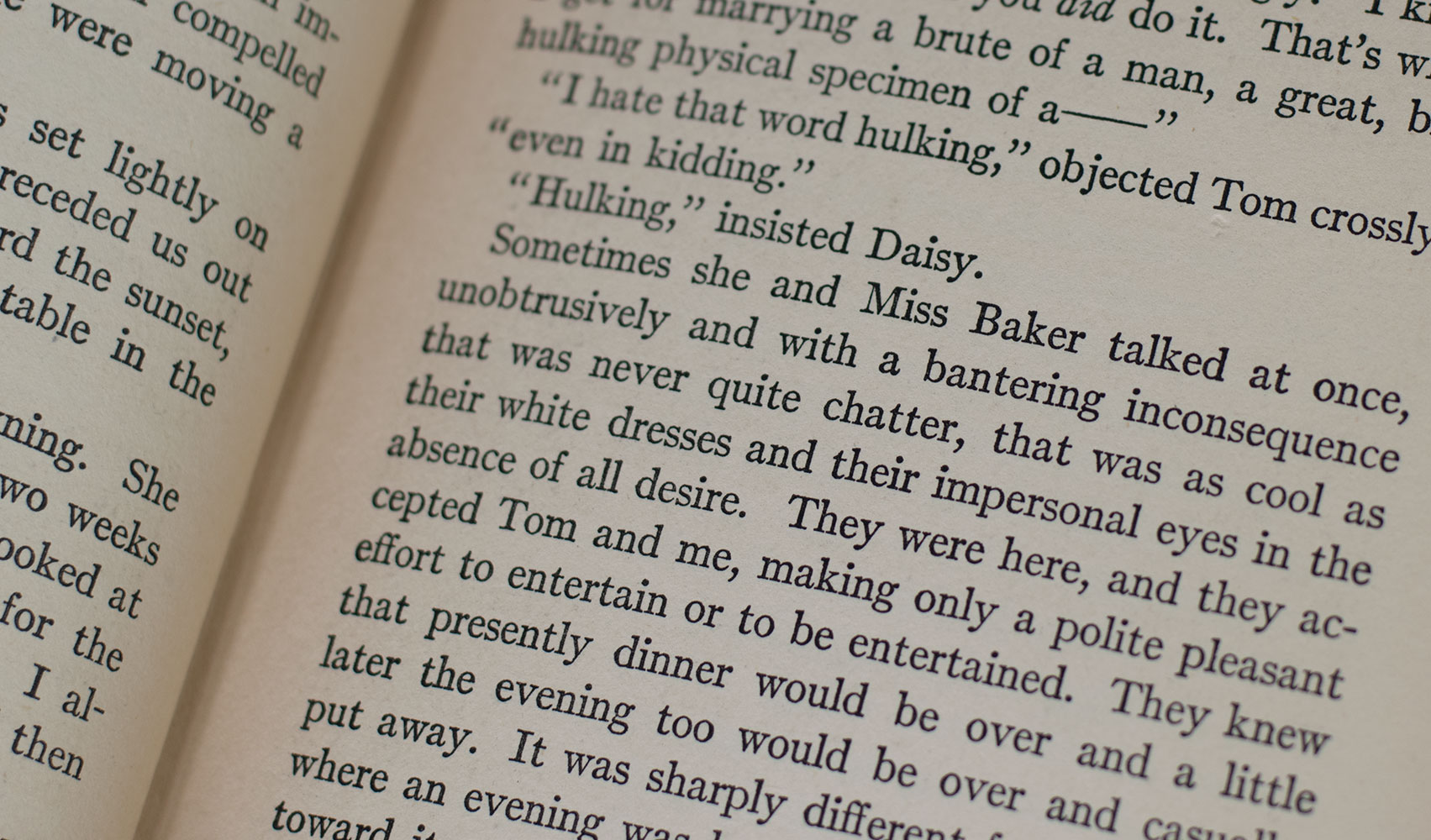 The Works of F. Scott Fitzgerald. This Side of Paradise, Flappers and Philosophers, Tales of the Jazz Age, The Vegetable The Great Gatsby, All the Sad Young Men, Taps at Reveille, Tender is the Night, The Last Tycoon.