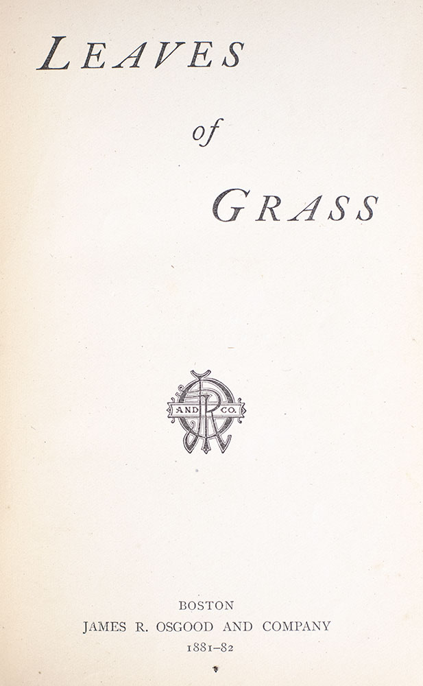 Leaves of Grass.
