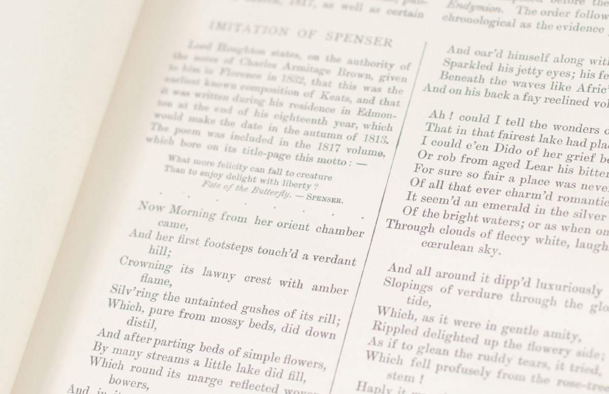The Complete Poetical Works and Letters of John Keats.