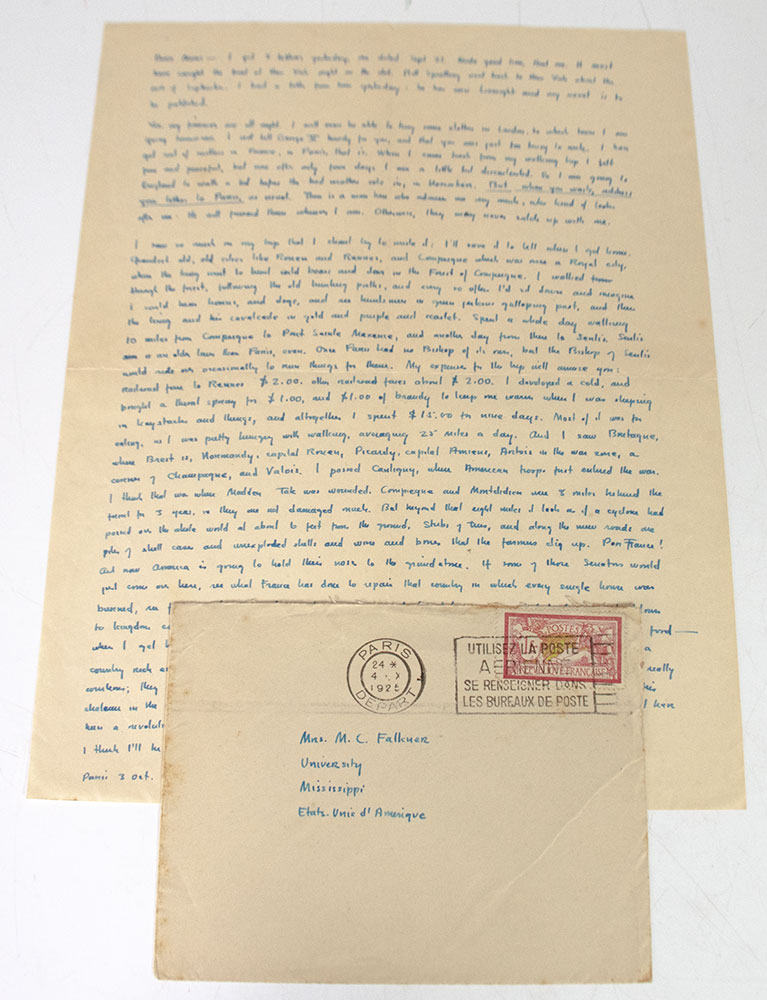 William Faulkner Autographed Signed Letters.