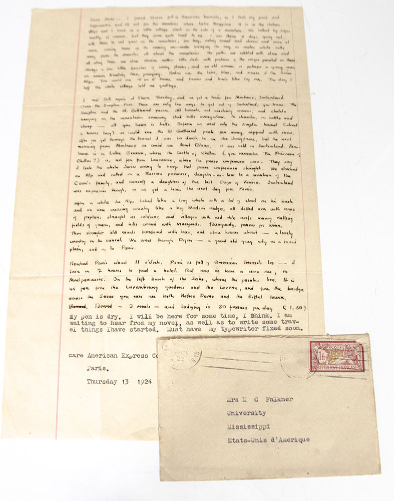 William Faulkner Autographed Signed Letters.