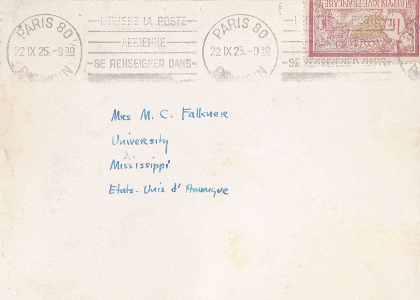 William Faulkner Autographed Signed Letters.